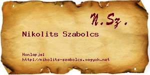 Nikolits Szabolcs névjegykártya